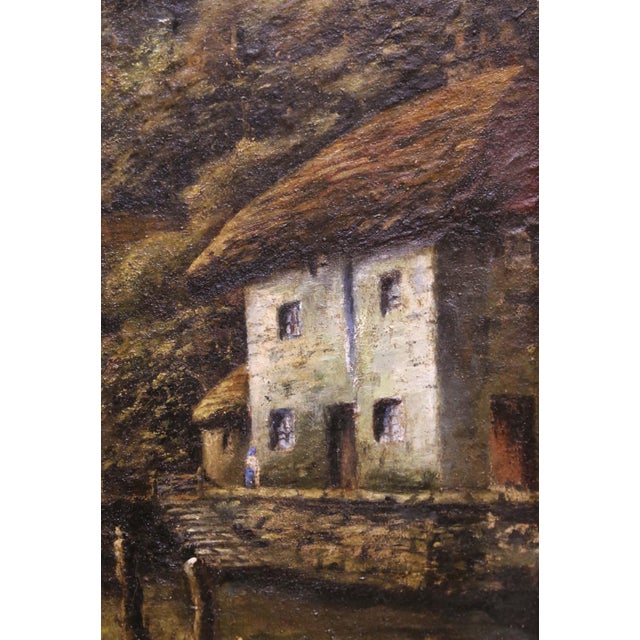Mid-Century English Landscape Painting in Gilt Frame Signed William Pitt For Sale - Image 9 of 11