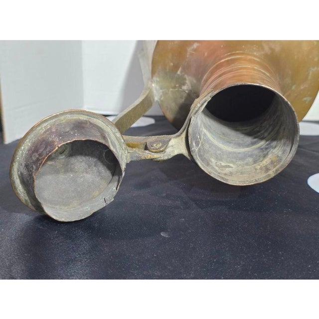 Rustic Vintage Middle Eastern Hand-Hammered Copper Pitcher Jug Ewer For Sale - Image 3 of 8