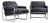 Armchairs in Steel and Black Skai by Guido Faleschini, Italy, 1970s, Set of 2 For Sale