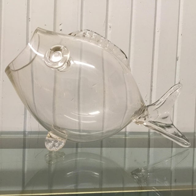 Large Crystal Blenko Fish Vase Chairish