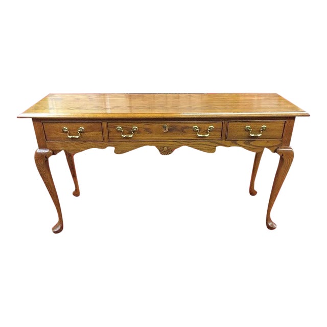 1990s Queen Anne Pennsylvania House Oak Sofa Table Chairish