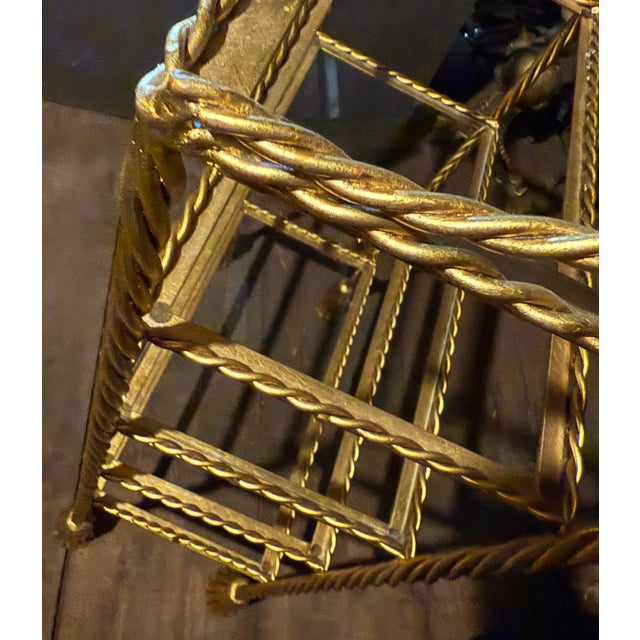 Italian Gilt Rope and Tassel Tiered Etagère For Sale - Image 11 of 12