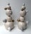 Pair of table or bedside Atomo lamps in natural colore ceramic terracotta by the Italian artist design Antonio Cagianelli....