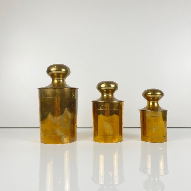 Vintage Gilt Brass Boxes, 1960s, Set of 3 For Sale - Image 14 of 14