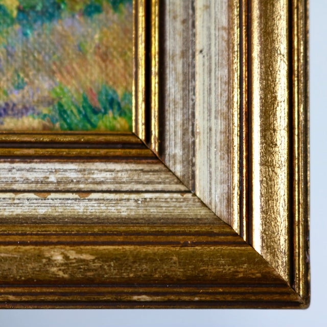 Traditional Mid 20th Century Miniature Mountain Landscape Oil Painting - Unsigned Unknown Artist For Sale - Image 3 of 13
