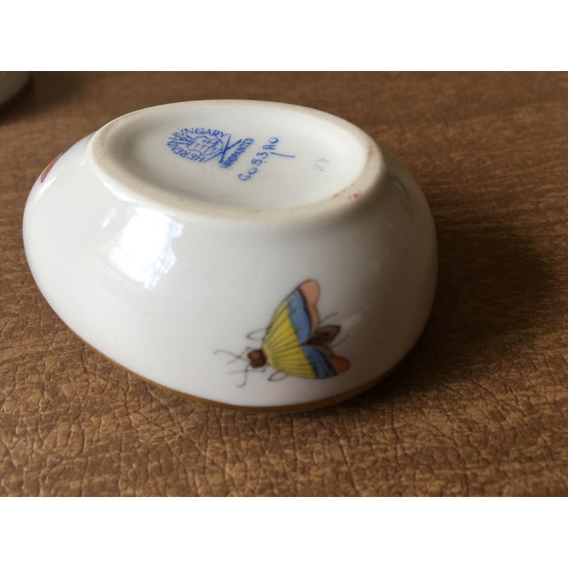 White Herend Porcelain Egg For Sale - Image 8 of 10