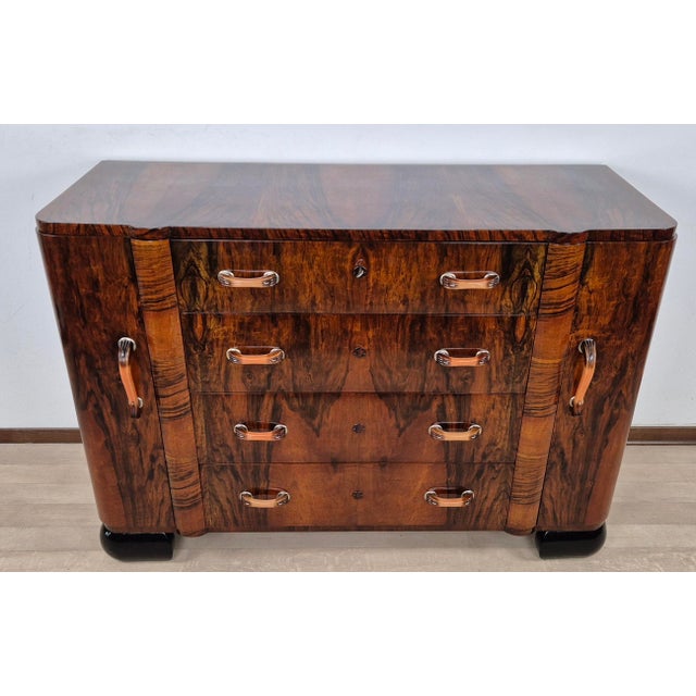 Brown Vintage Art Deco Chest of Drawers, 1924 For Sale - Image 8 of 18