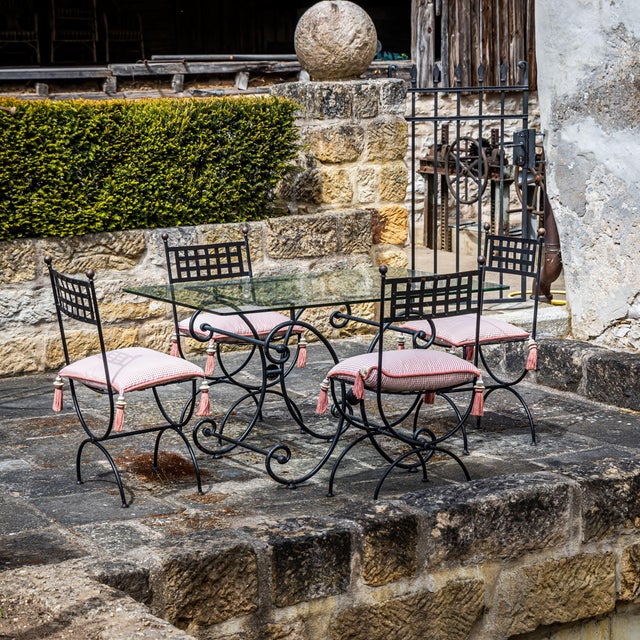 Garden Seating Set in Iron, 1990s, Set of 5 For Sale - Image 3 of 7