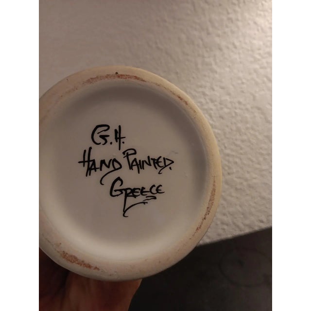 GORGEOUS VTG Handpainted Ceramic 5.5" Single Candlestick Made in Greece. Add a touch of elegance to your home décor with...