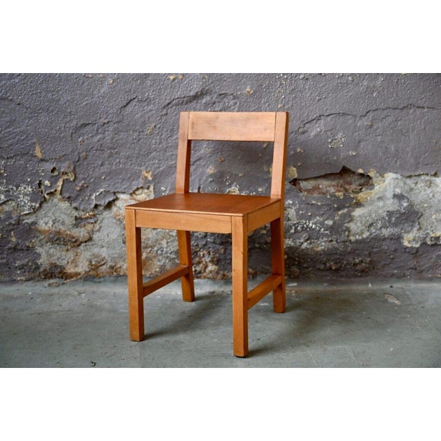 Wood Small Midcentury Wooden Children's Chair, 1950 For Sale - Image 7 of 8