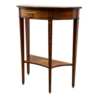 Small Antique Rosewood Demi Lune Side Table, 1890 For Sale