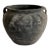 Rustic Black Gray Pottery Vase For Sale