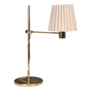 Hans-Agne Jakobsson, Large Adjustable Table Lamp, Polished Brass, Sweden, 1960s For Sale