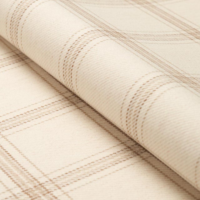 Sample - Schumacher Blackburn Merino Plaid in Ivory For Sale