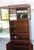 1970s Campaign Vintage Henredon Oak Wall Unit With Marble Counter and Mirrored Cabinets For Sale - Image 9 of 17
