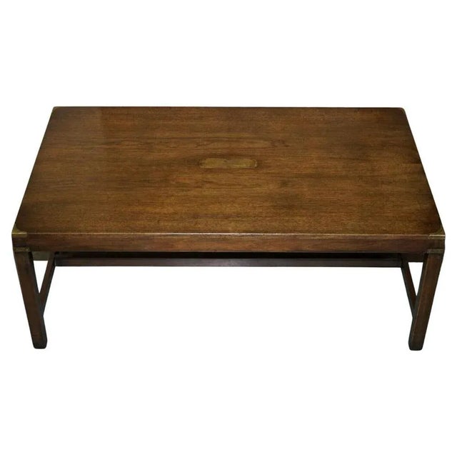 Large Kennedy Military Campaign Coffee Table in Hardwood from Harrods For Sale - Image 12 of 12