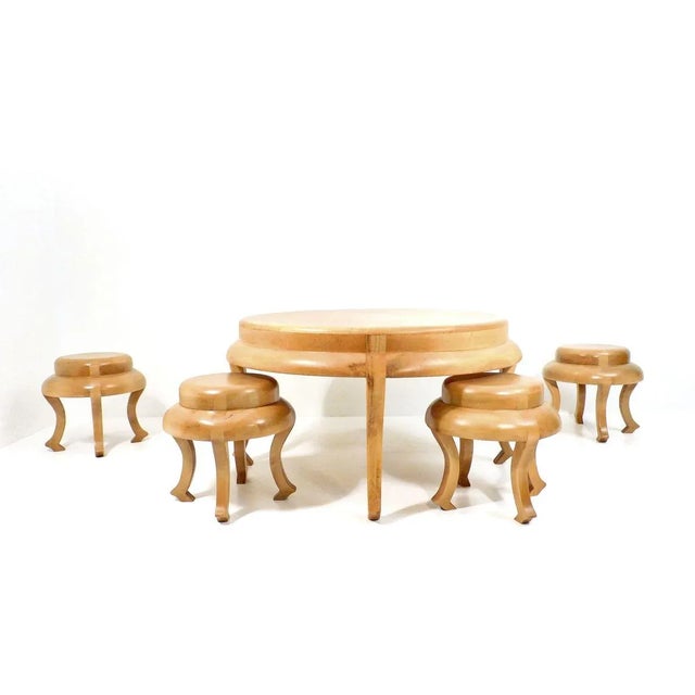 Vintage Dining Table & Stools, Set of 5 For Sale - Image 12 of 18