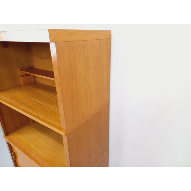Vintage Oak Wood Bookcase, 1960s For Sale - Image 14 of 18