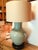 Mid 20th Century Large Celadon Green Ceramic Urn Table Lamp For Sale - Image 4 of 11
