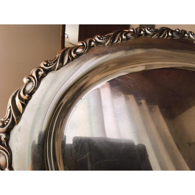 1960s Silver Trays for Holiday Entertaining. Vintage Reed & Barton Carving Tray and Wallace Triple Serving Platter For Sale - Image 10 of 14