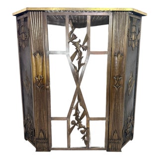 Brass Corner Fireplace Screen attributed to Dagobert Peche, 1890s For Sale