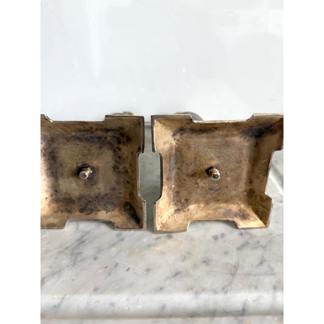Antique Silver-Plated Candlesticks, a Pair. For Sale - Image 11 of 11