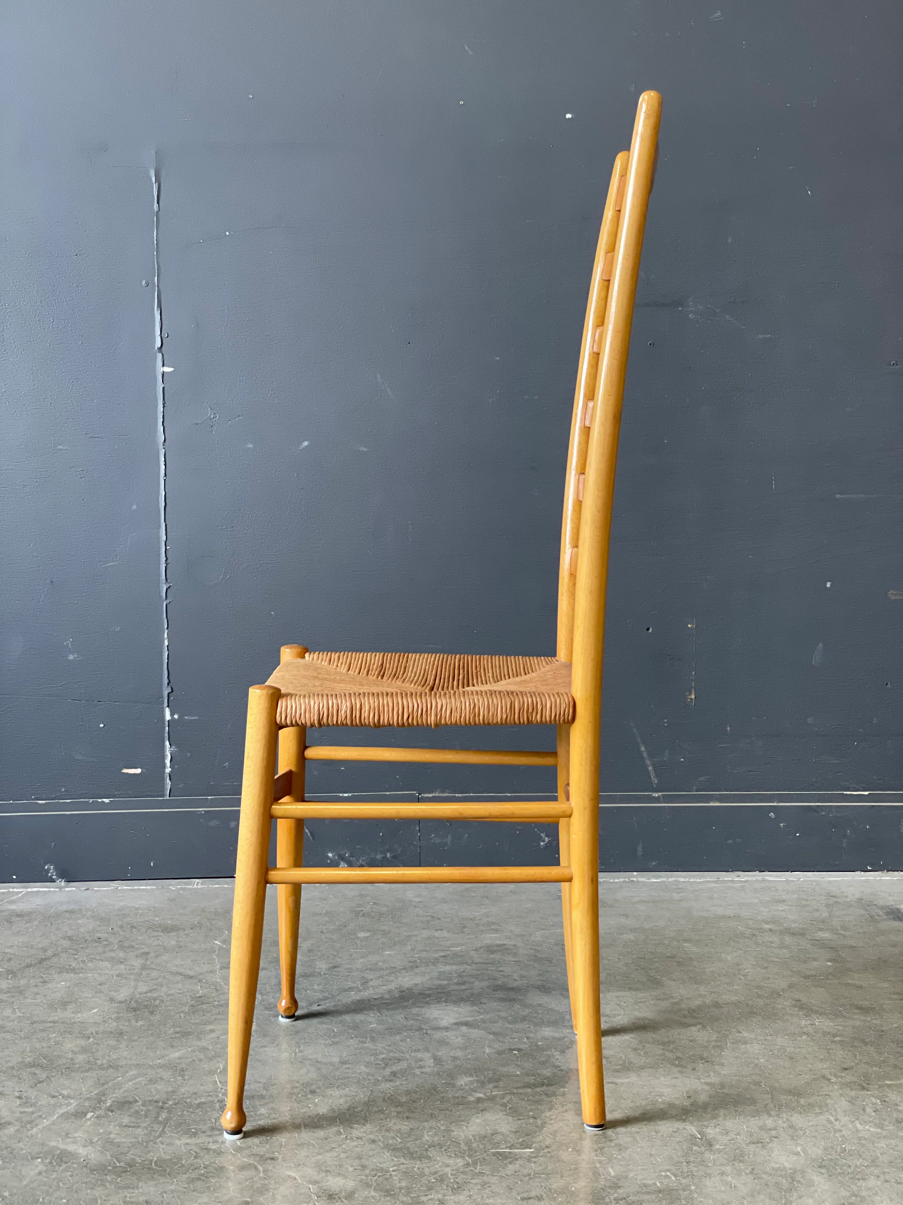 Gio Ponti for Otto Gerdau Italian Ladder Back Chairs - Set of 4