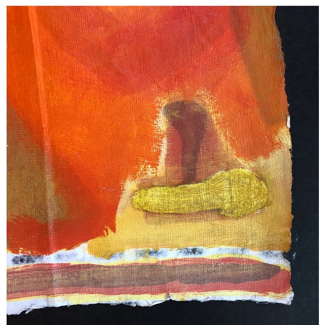 Abstract 1970s Richard Goodwin Abstract Painting on Paper For Sale - Image 3 of 5