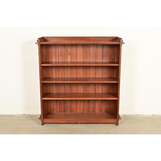 Mission Stickley Mission Oak Arts & Crafts Bookcase For Sale - Image 3 of 14