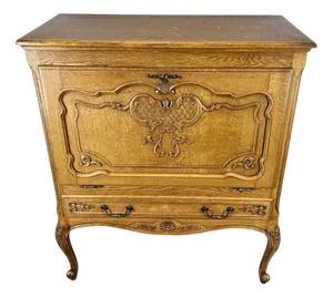 Vintage French Louis XVI Style Oak Cupboard with Drawer