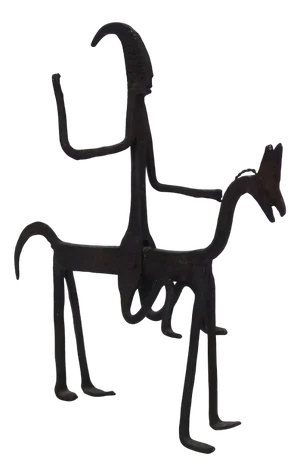 Dogon Horseman Sculpture in Wrought Iron, Mali, 1960s