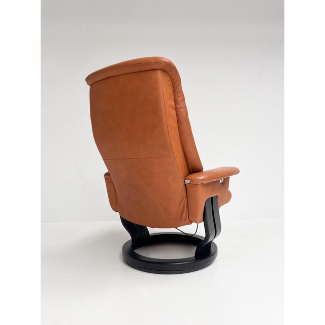 Black Relax Chair with Ottoman by Hjort Knudsen, 1990s For Sale - Image 8 of 18