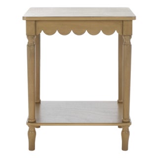 Heaven Scalloped Accent Table in Desert Brown For Sale