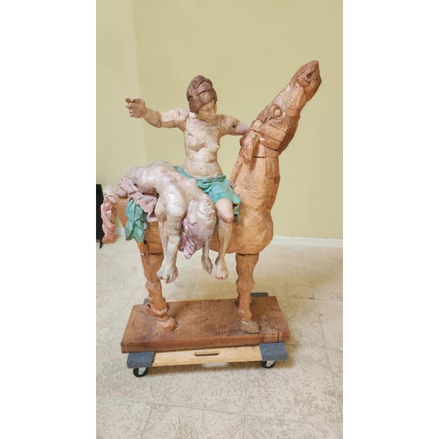 Peter Leventhal Horse With Nude Riders Large Art Sculpture Over 4 Feet Tall! For Sale - Image 10 of 13