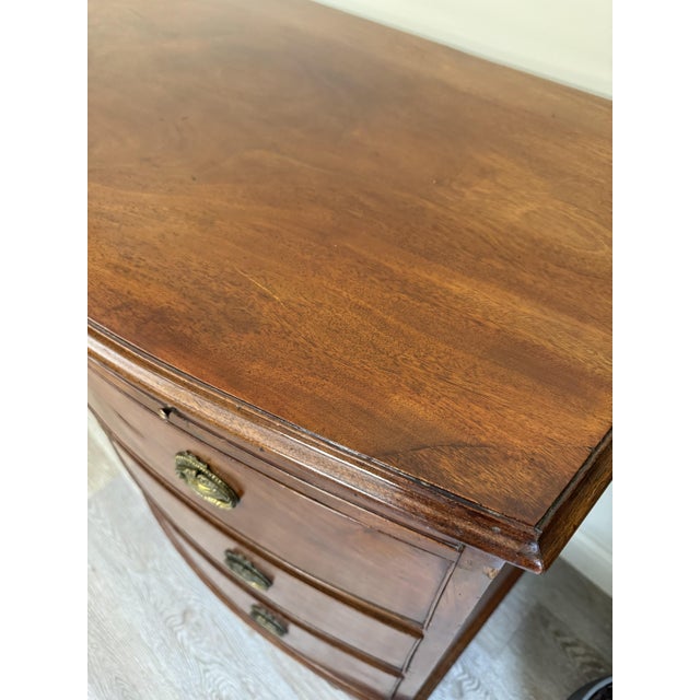 Antique Bow Fronted Mahogany Chest of Drawers, 1890s For Sale - Image 11 of 16