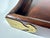 Vintage Bombay Company Asian Style Serving Tray With Brass Corners For Sale - Image 9 of 11