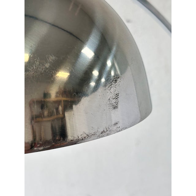 Chrome 1960s Mid Century Modern Petite Chrome Arc Floor Lamp by Nova of Califonia For Sale - Image 8 of 12