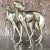 Vintage Boho Monumental White Brass Standing Dogs - a Pair For Sale - Image 10 of 10