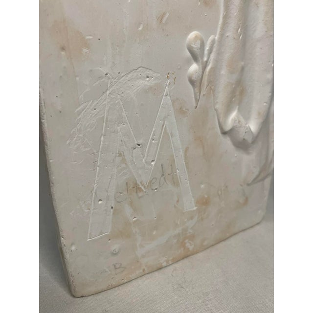 Mediterranean Egyptian Figure Plaster Wall Sculpture For Sale - Image 9 of 10