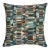 Schumacher Bizantino Quilted Weave 22" Pillow In Peacock For Sale