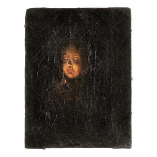 Chiaroscuro Portrait, 19th Century, Oil on Canvas For Sale