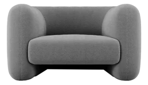 Jacob Armchair in Fabric Boucle Charcoal by Collector Studio