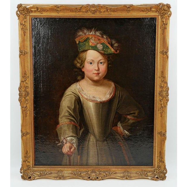 Circle of Alexis-Simon Belle, Portrait of a Young Girl, Oil on Canvas, Framed For Sale - Image 6 of 7