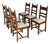 1970-1979 France Weathered Honey Oak Set Of Five Ladder-Back Chairs For Sale