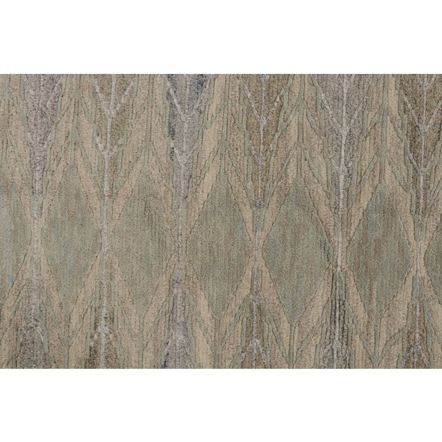 2010s Rug & Kilim’s Scandinavian Style Rug in Beige, Brown & Gray Geometric Patterns For Sale In New York - Image 6 of 8