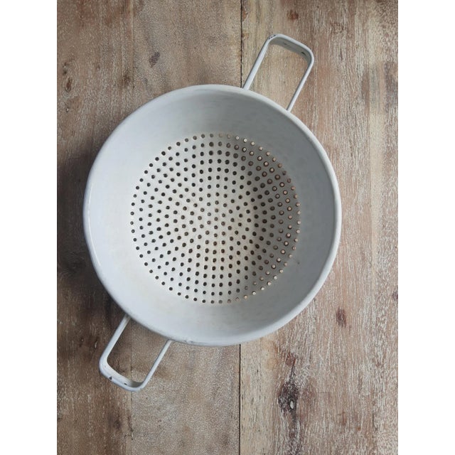 Blue Vintage Enamel Colanders, 1950s, Set of 2 For Sale - Image 8 of 10