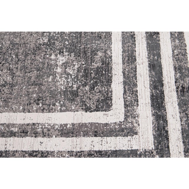 Textile 21st Century Contemporary Wool and Silk Rug For Sale - Image 7 of 13