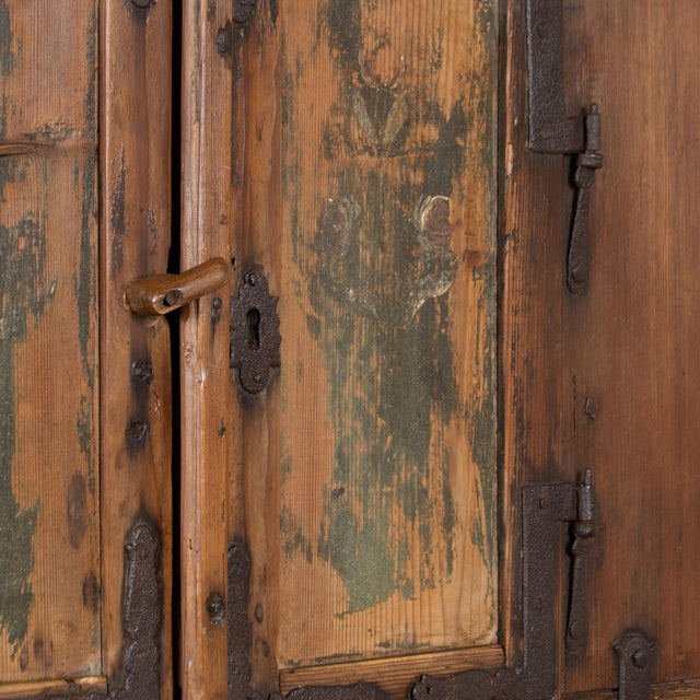 Wood 19th-Century Hungarian Rustic Pine Cabinet Cupboard For Sale - Image 7 of 14