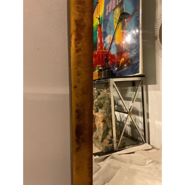 Gold 1960s Gold Metallic Finish Wood Mirrors- A Pair For Sale - Image 8 of 10