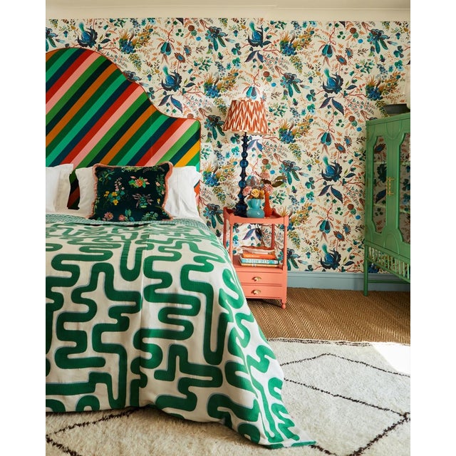 A beautiful archive design of intricate multidirectional florals this whimsical wonderland wallpaper spans three vibrant...